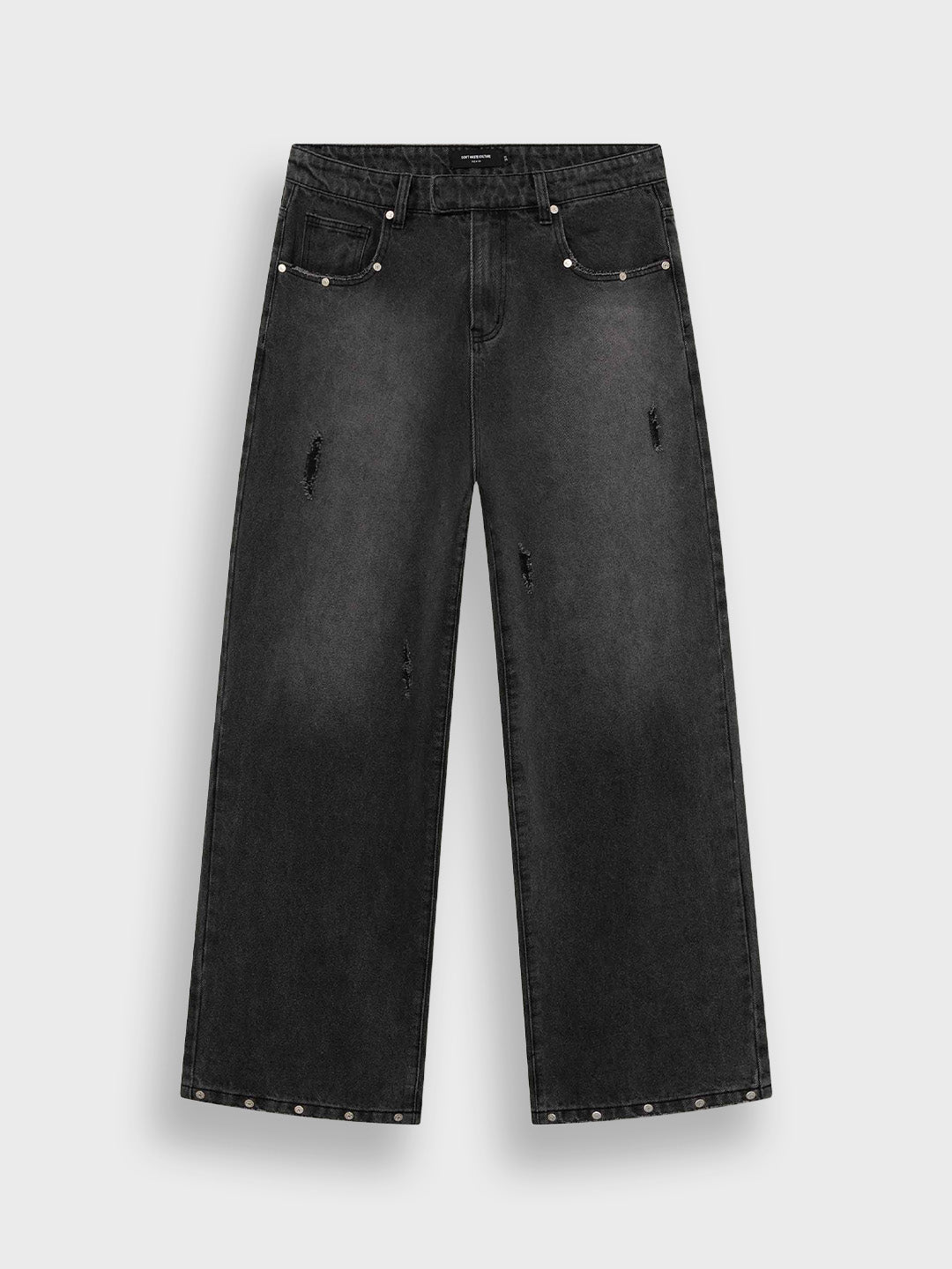 Don't Waste Culture Nova Jeans Washed Black – voorkant productfoto