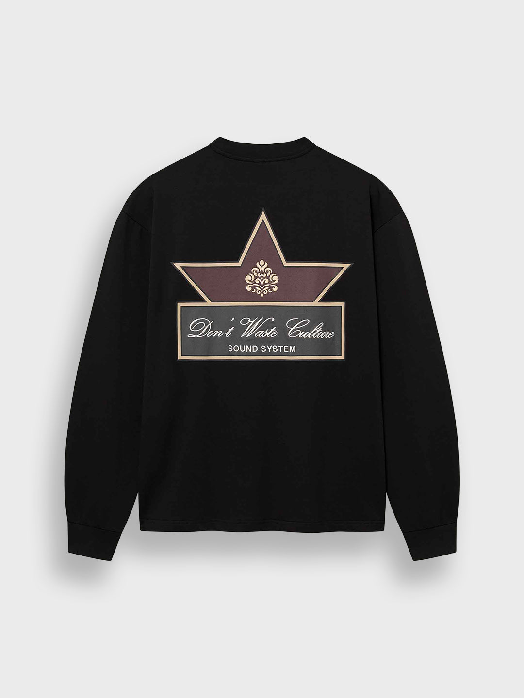 Don't Waste Culture Orel Longsleeve Black – productfoto achter