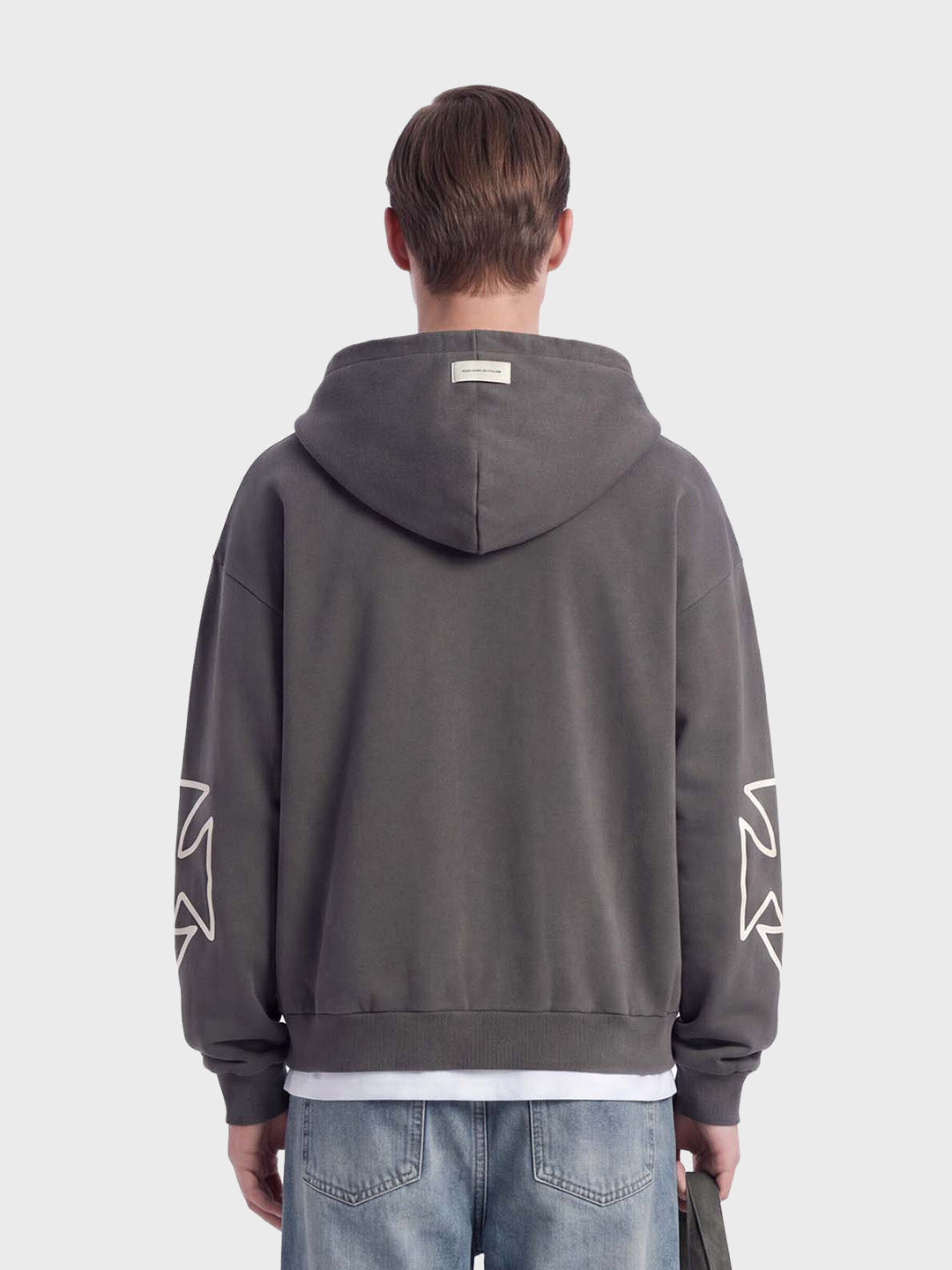 Don't Waste Culture Velo Zip Hoodie Grey – achterkant