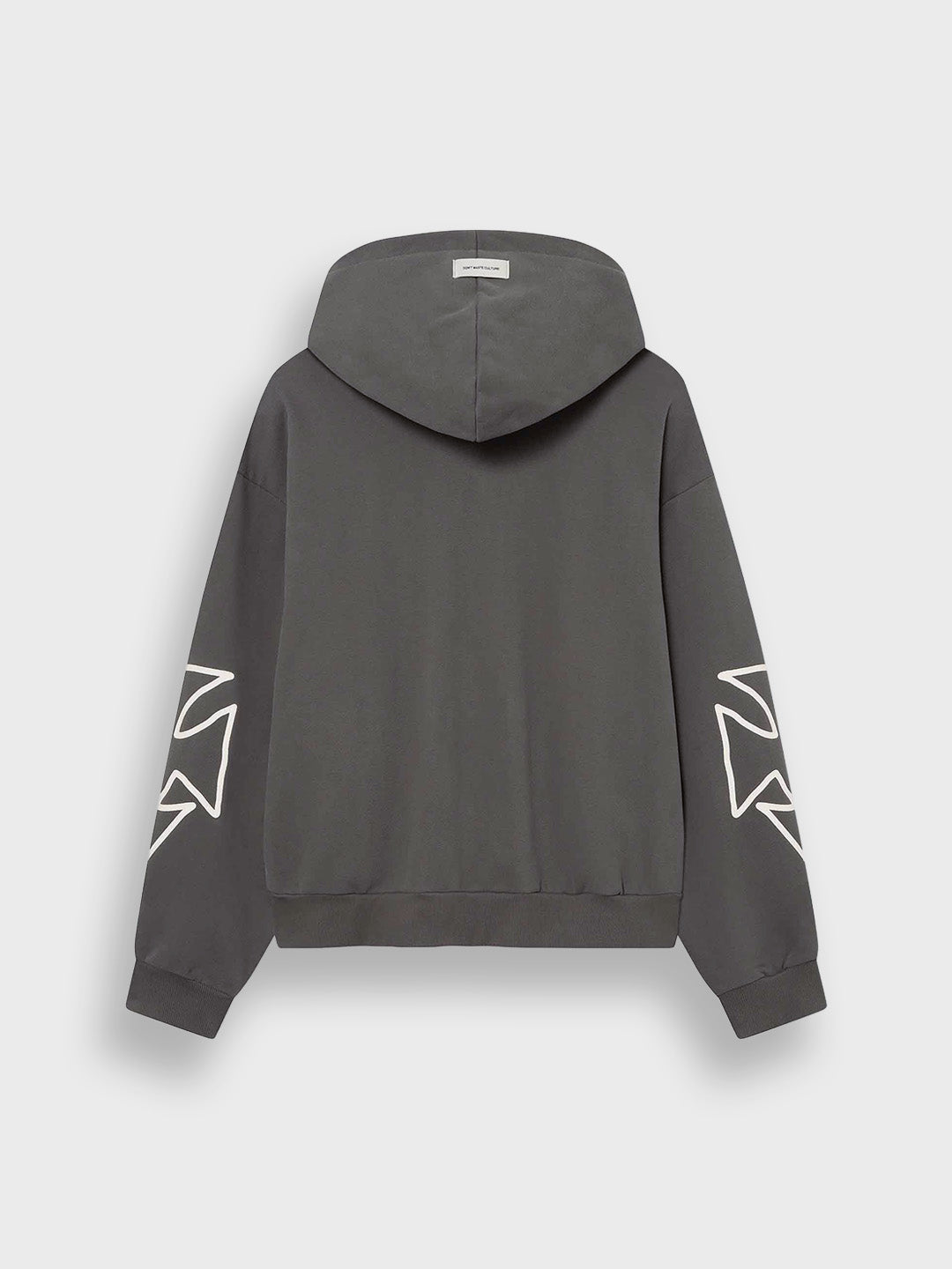 Don't Waste Culture Velo Zip Hoodie Grey – productfoto achter