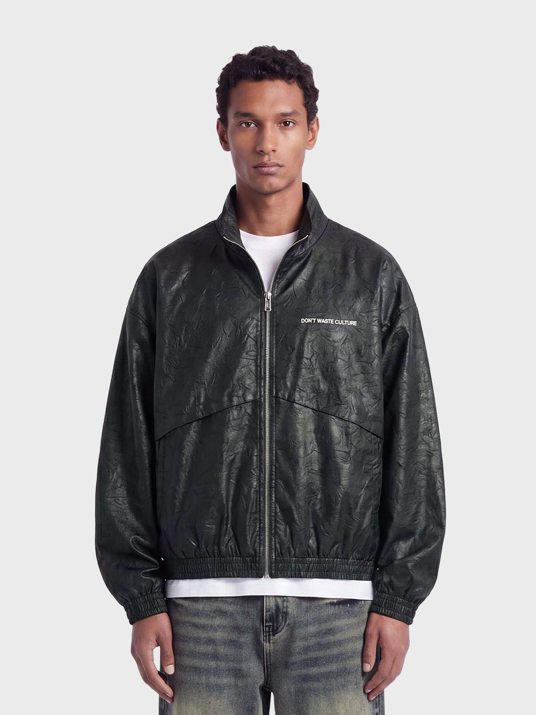 Don't Waste Culture Yani Jacket Melange Green - voorkant