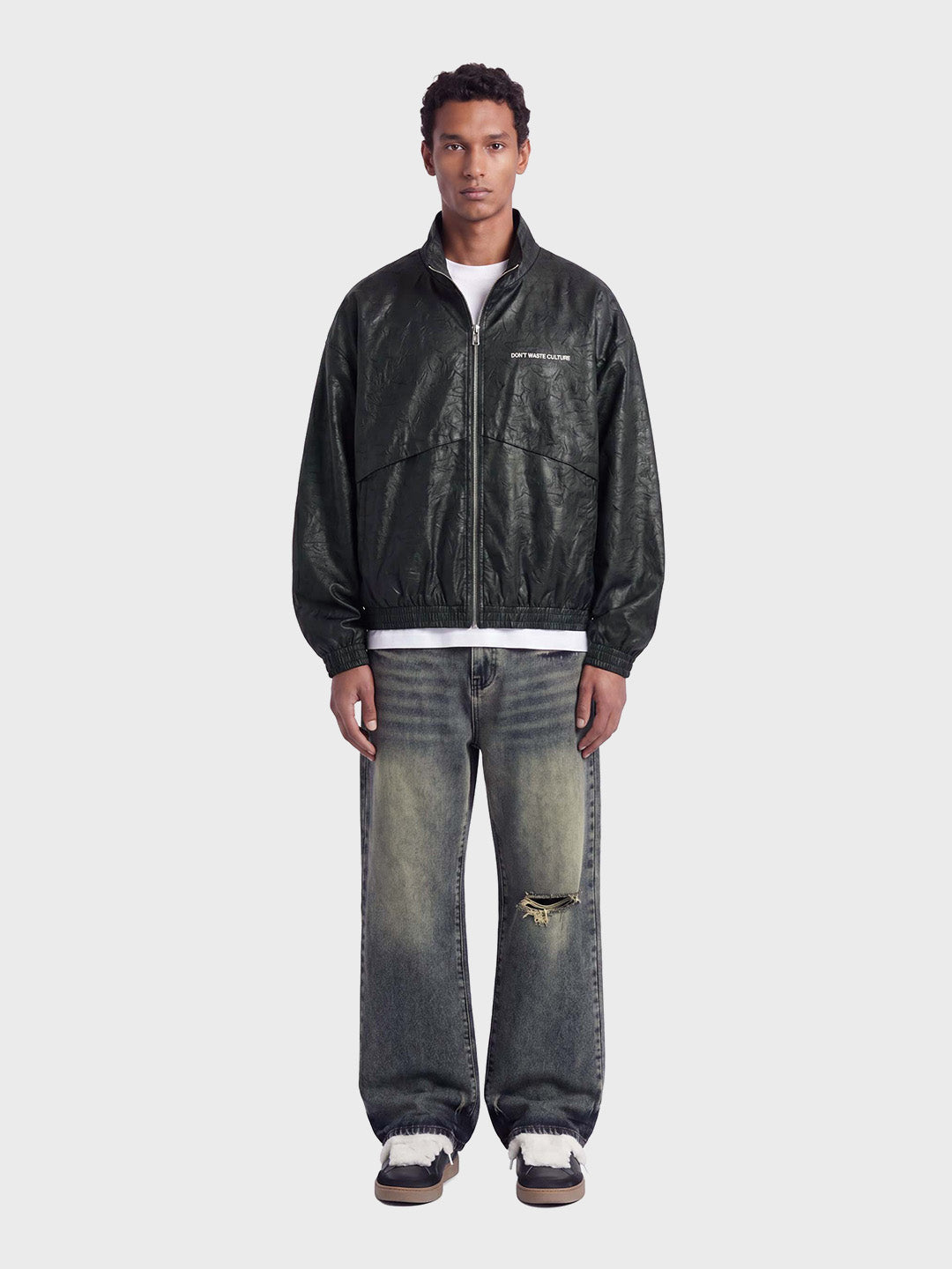 Don't Waste Culture Yani Jacket Melange Green - outfit
