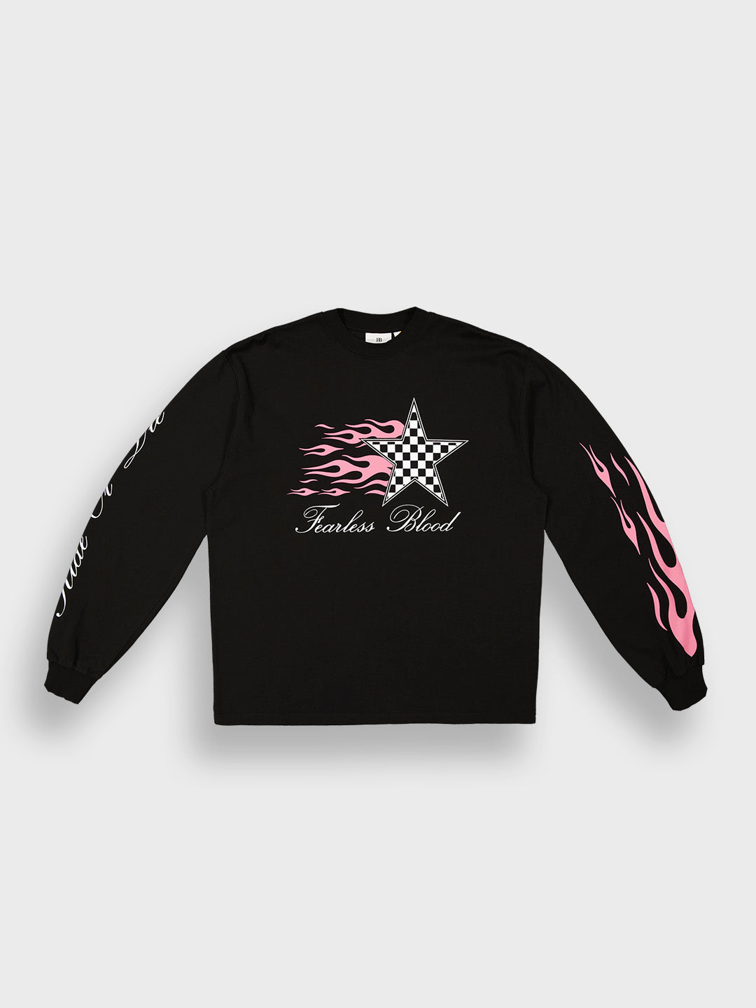 Fearless Blood Gino Longsleeve T-Shirt Black – voorzijde