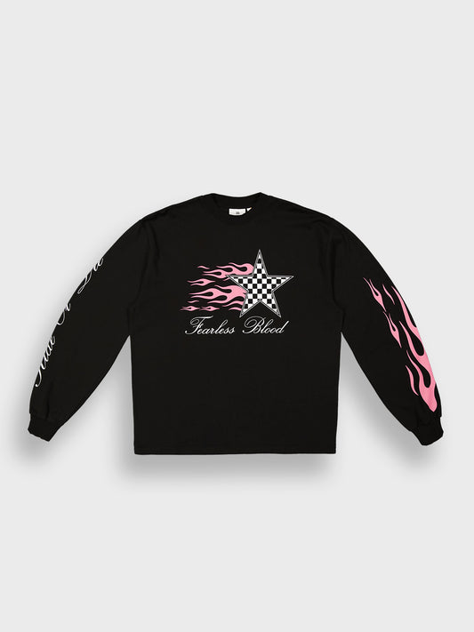 Fearless Blood Gino Longsleeve T-Shirt Black – voorzijde