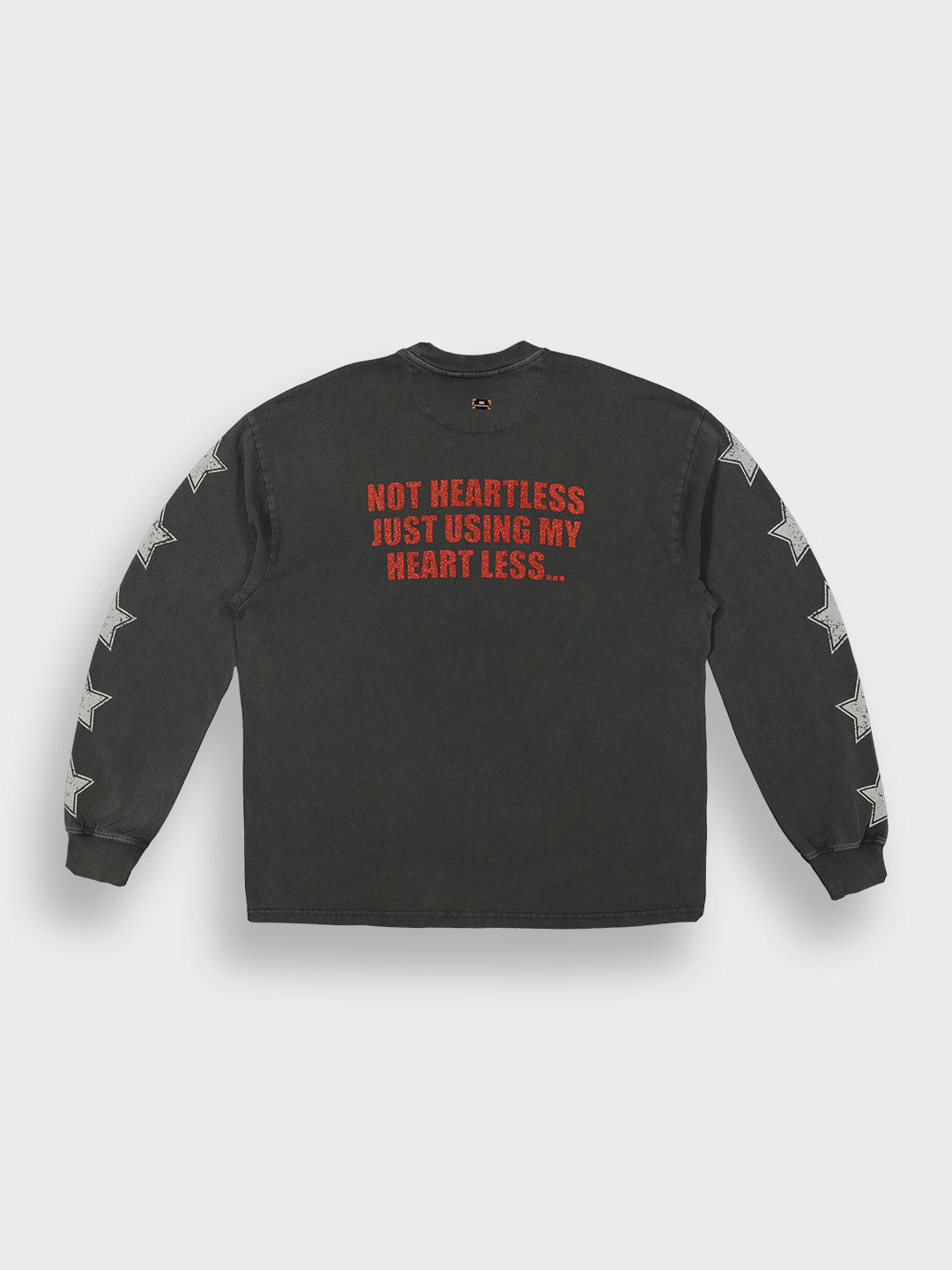 Fearless Blood Heartless Longsleeve T-Shirt Washed Black – achterzijde