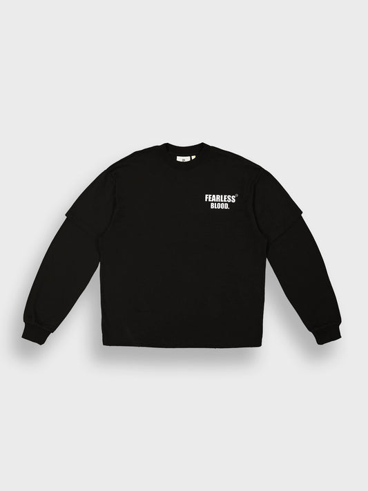 Fearless Blood Suprise Longsleeve T-Shirt Black – voorzijde
