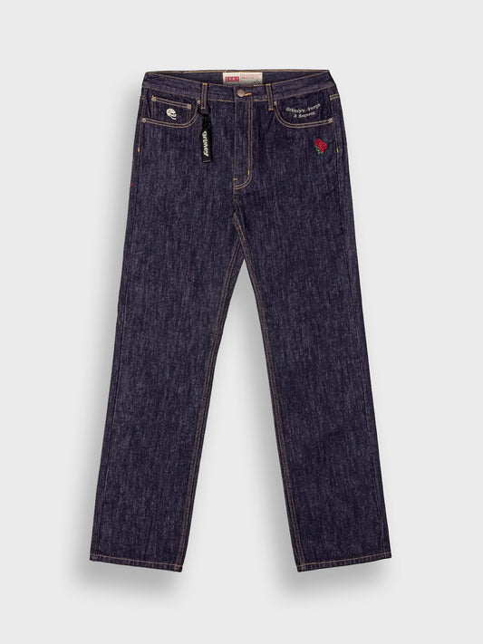 Grimey Planet Jeans Raw Blue voorkant
