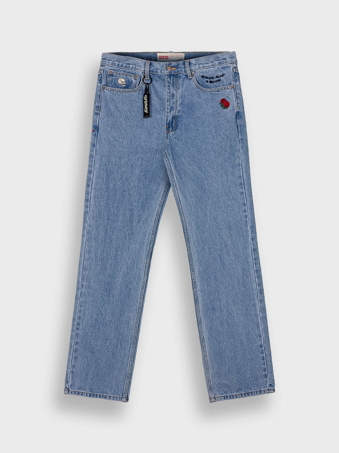 Grimey Planet Jeans Washed Blue voorkant
