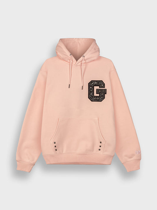 Grimey Royal Paw Hoodie roze voorkant
