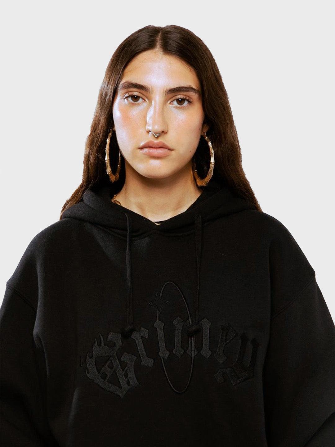 Grimey Saoirse Vintage Hoodie | Black