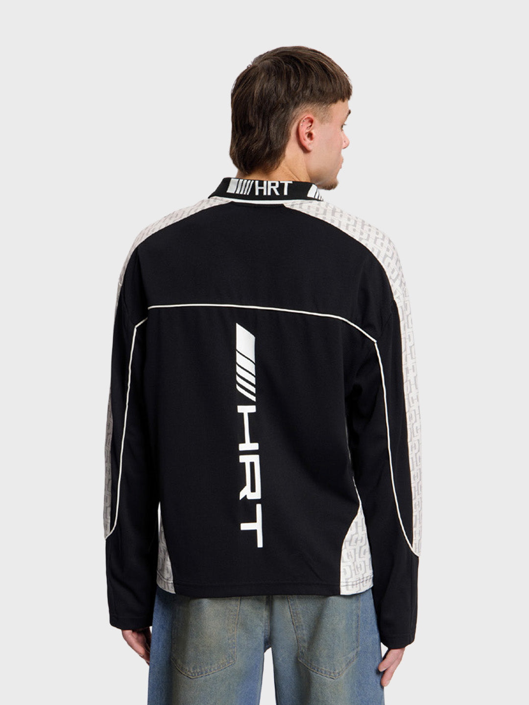 Horati Racing Longsleeve Polo Black - achterkant