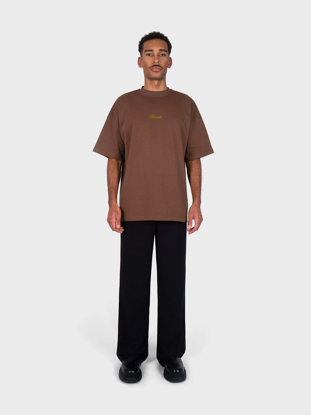 Horati oversized t-shirt bruin