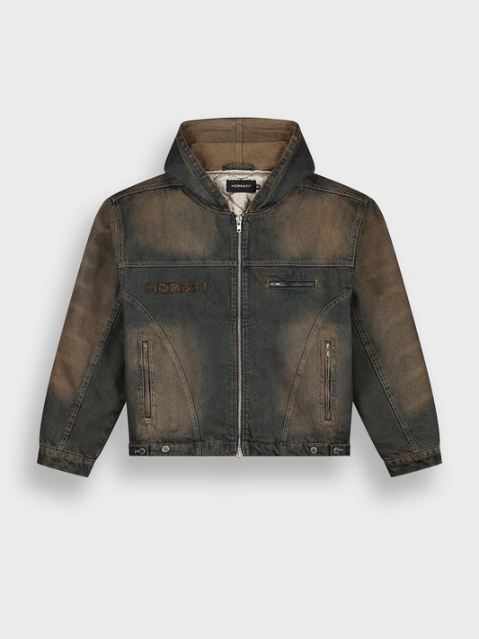 Horati Denim Jacket - Rust Brown - Reloadstore