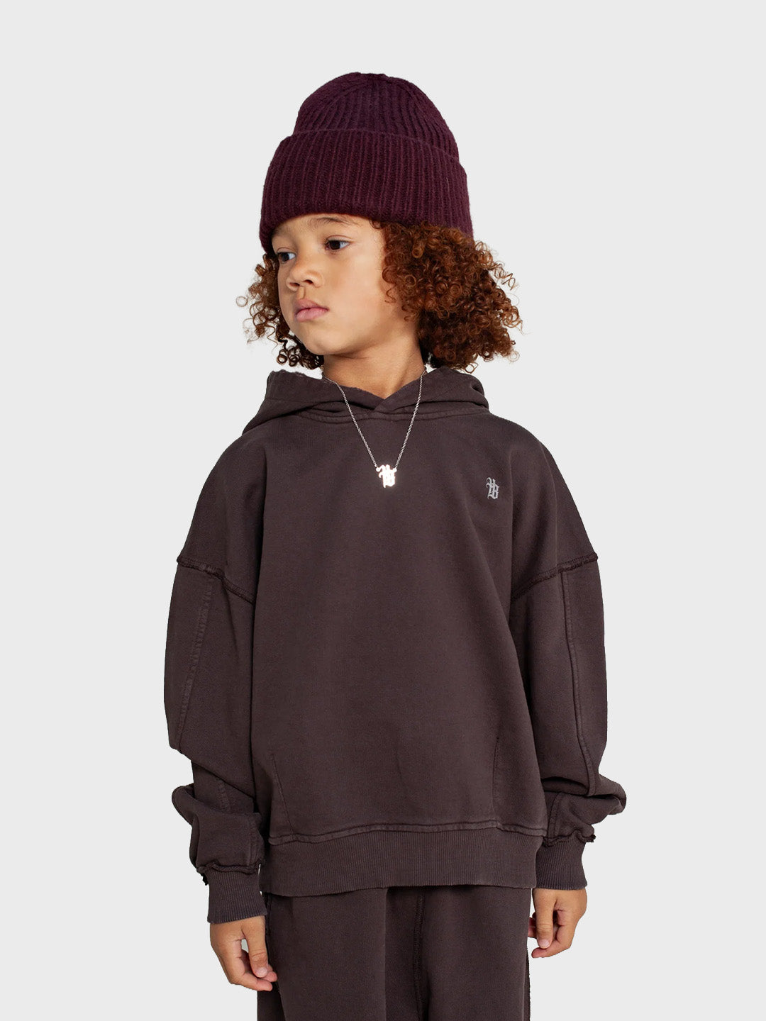 House Of Basicz Drift Hoodie Kids Brown