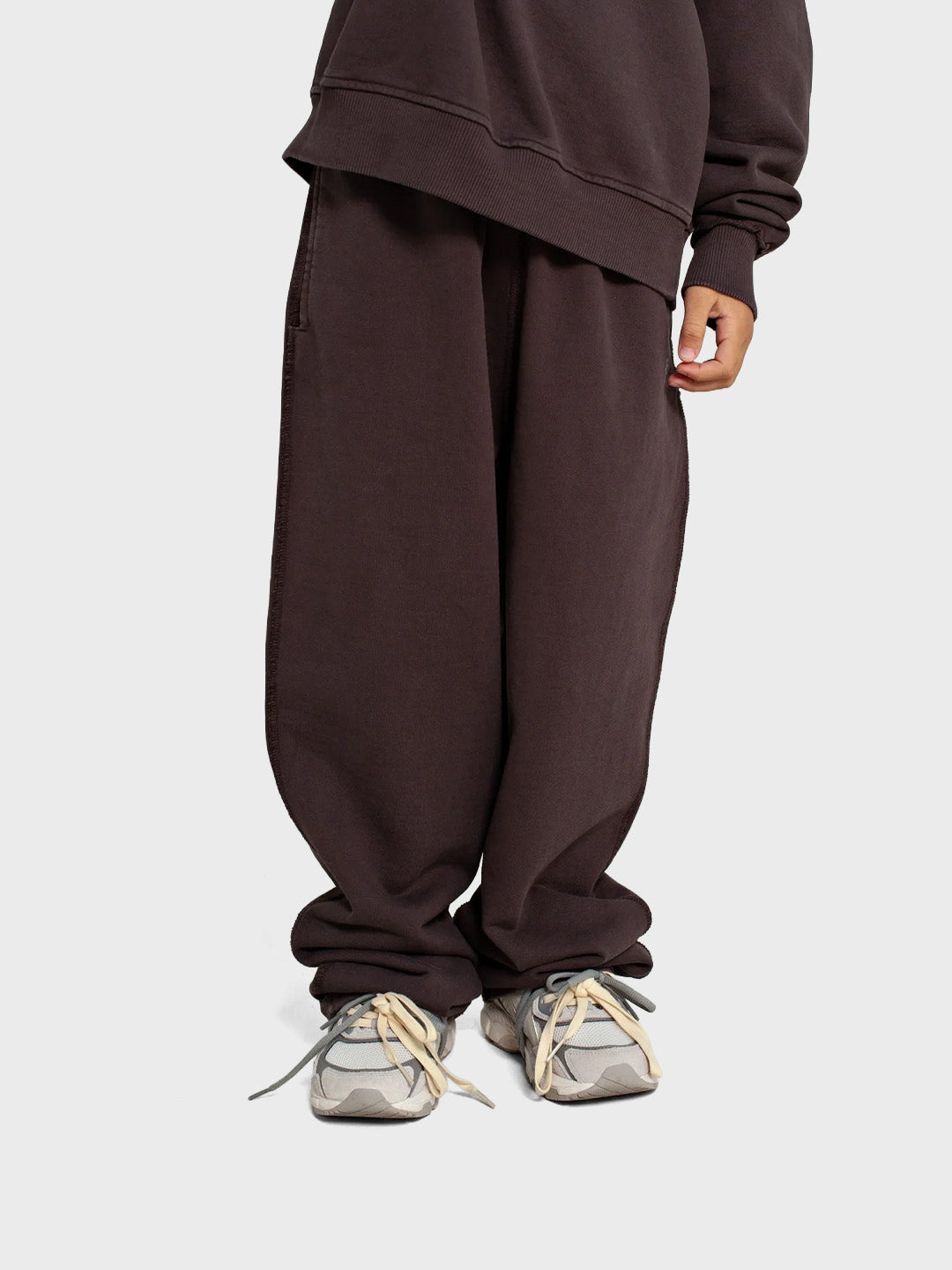House Of Basicz Drift Jogger Kids Brown – voorkant