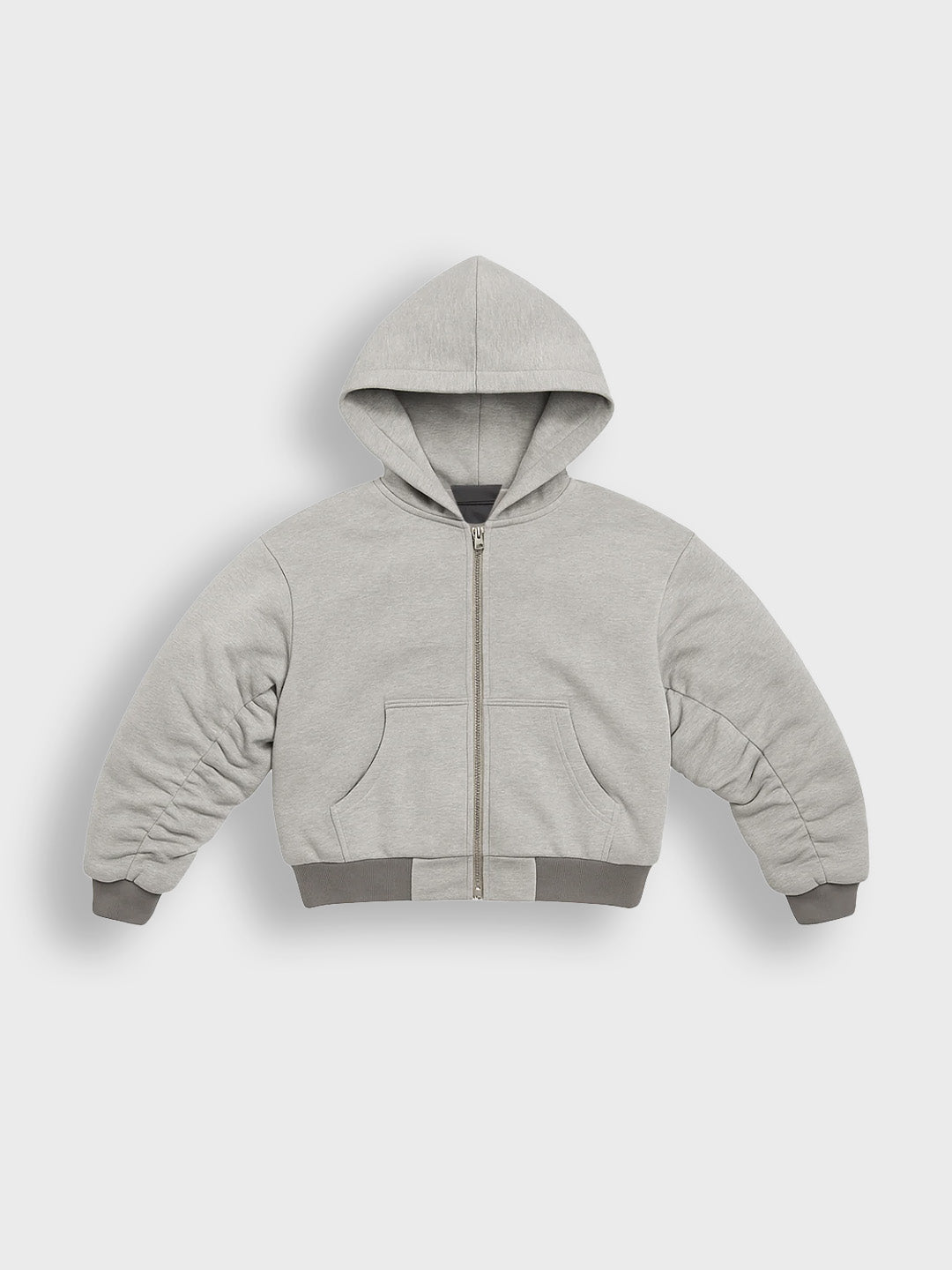 House Of Basicz Reverze Bomber Jacket Grey voor kids – voorkant grey marl side