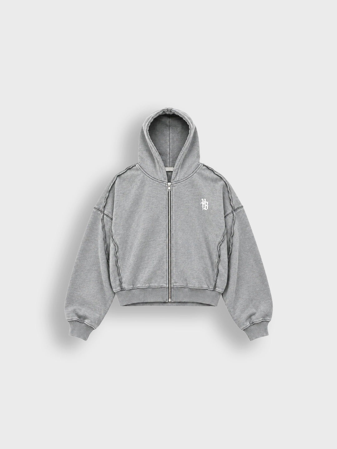 House Of Basicz Reverzed Zip Hoodie Kids grey