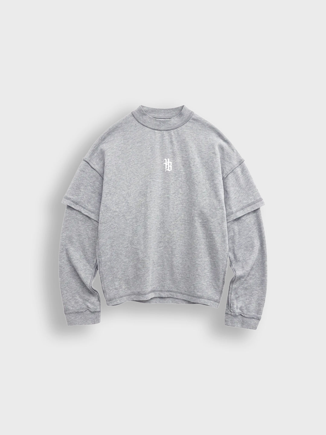 House Of Basicz Reverzed Longsleeve Kids Grey - voorkant