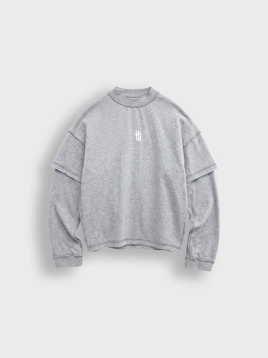 House Of Basicz Reverzed Longsleeve Kids Grey - voorkant
