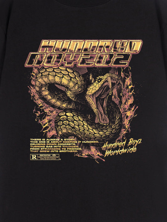 Hundredboyz Python T-Shirt | Black