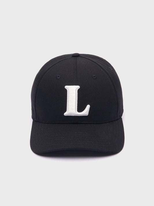 Zwarte Lacoste cap met 3D-borduurwerk