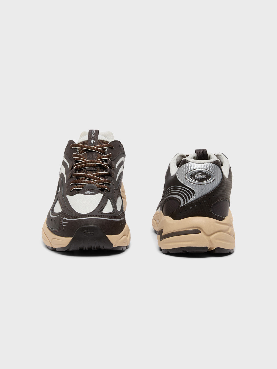 Lacoste Storm 96 2K Tech Sneakers Dark Brown – voor en achter