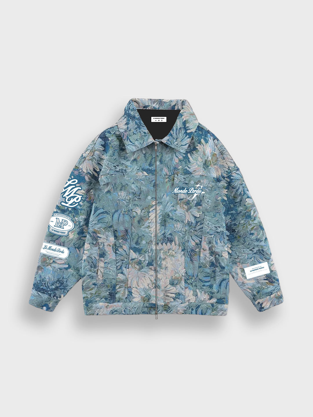 voorkant van Le Monde Perdu LMP Jacquard Jacket Blue