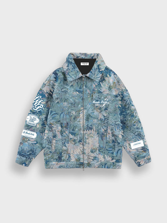 voorkant van Le Monde Perdu LMP Jacquard Jacket Blue