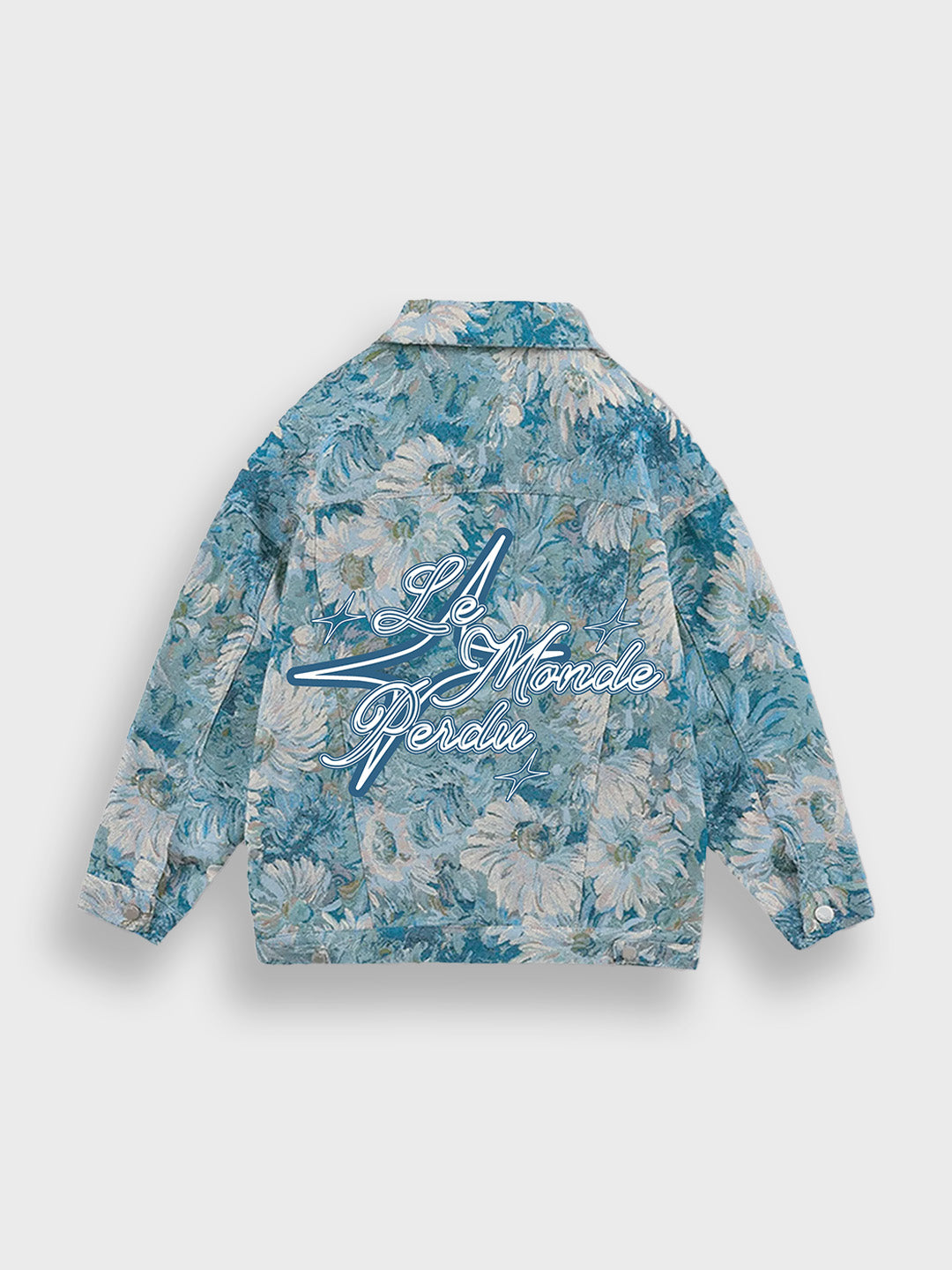 achterkant van Le Monde Perdu LMP Jacquard Jacket Blue