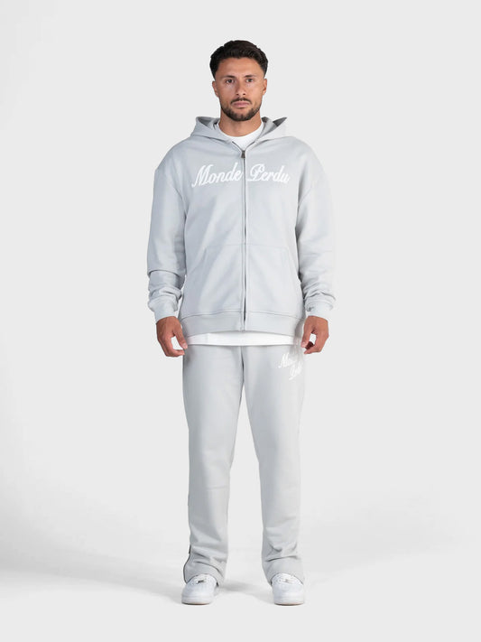 Le Monde Perdu Sterna Tracksuit Light Grey heren joggingpak voorkant Reloadstore