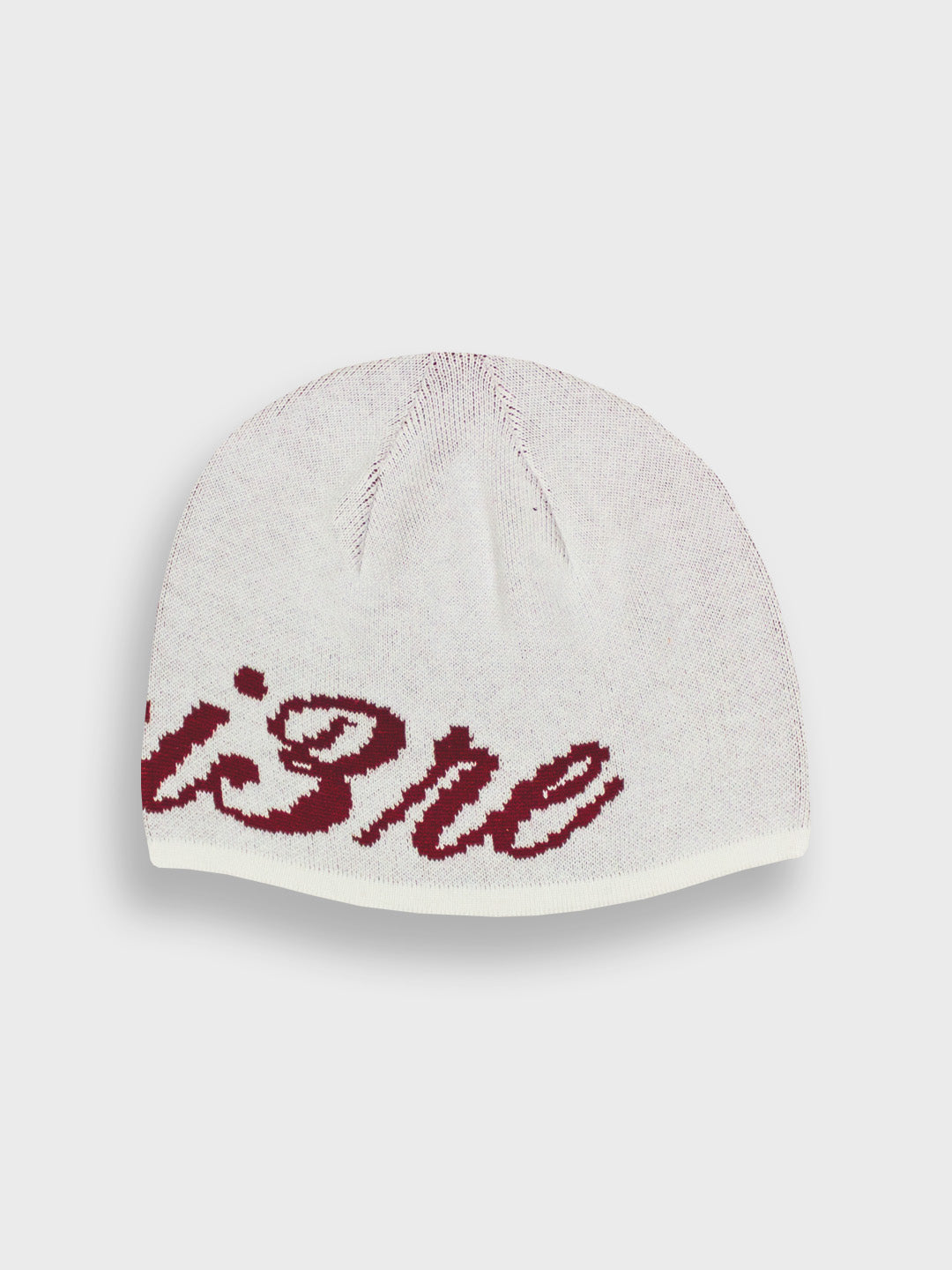 Lumi3re Classic Beanie | Off-White/Burgundy