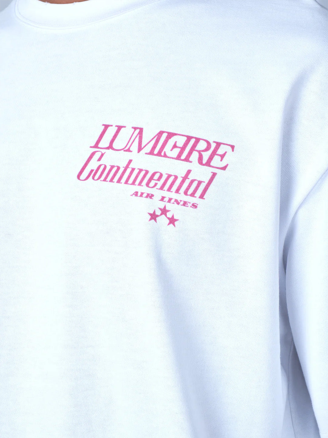 Lumi3re Continental Airlines T-Shirt White - close-up graphic
