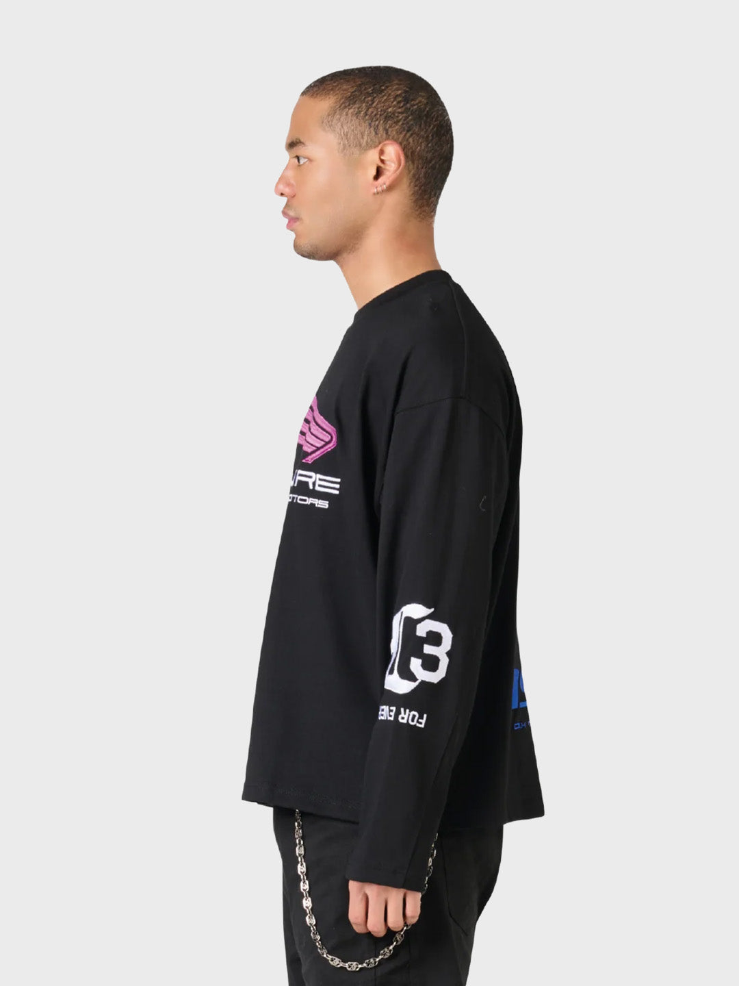 Lumi3re Dix Neuf Longsleeve Black - zijkant links