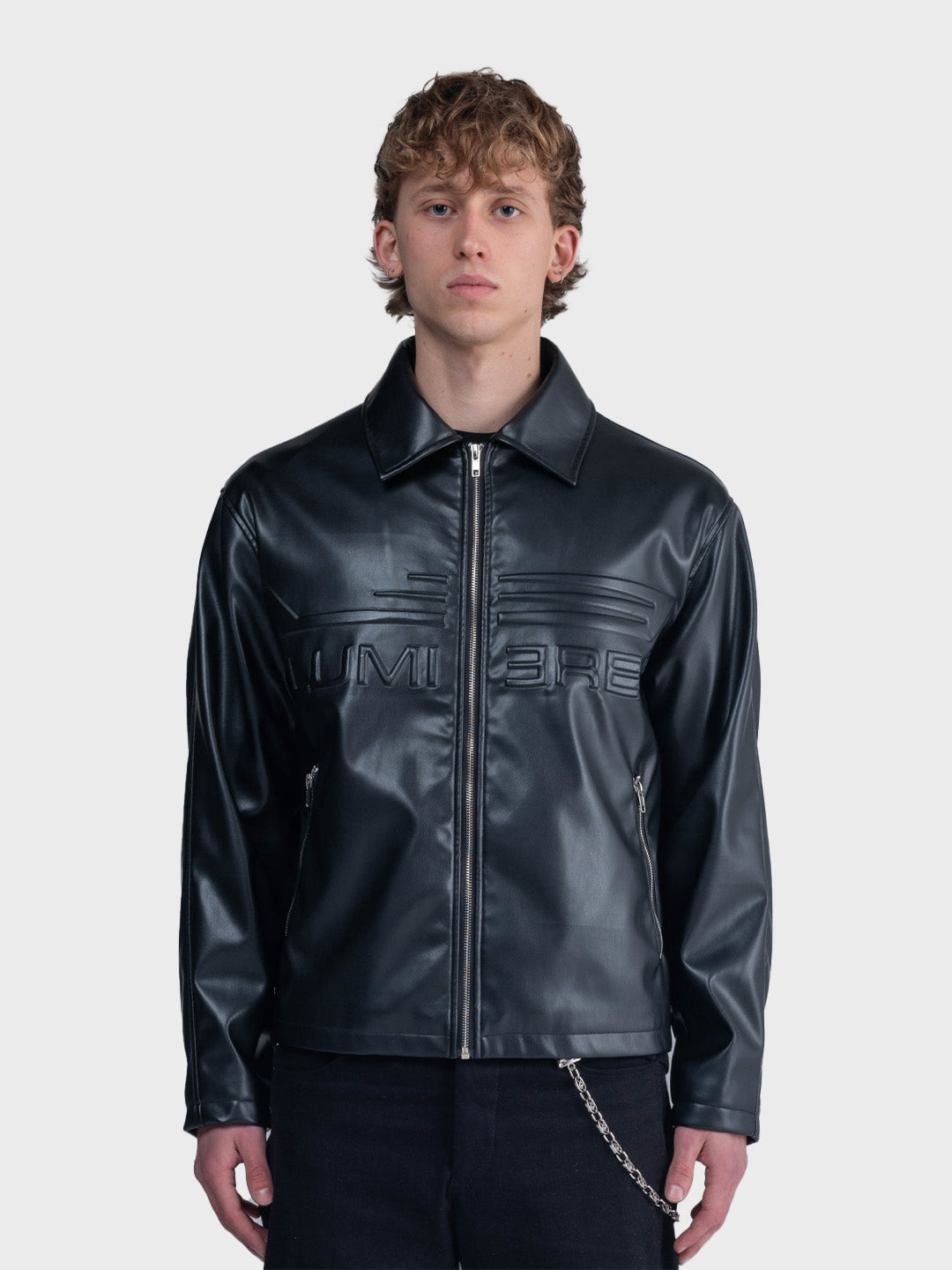 Lumi3re Embossed Logo Jacket | Black