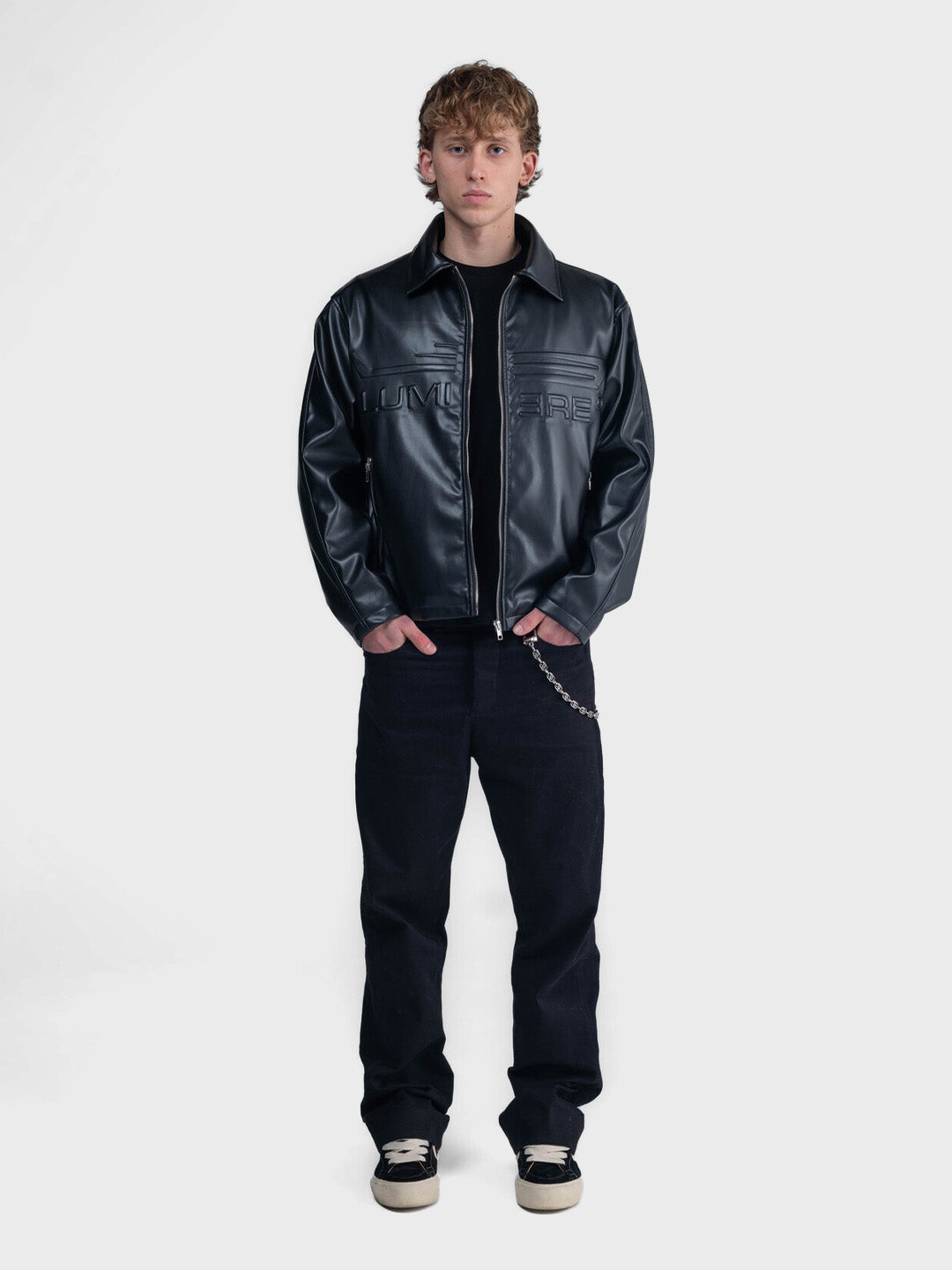 Lumi3re Embossed Logo Jacket | Black