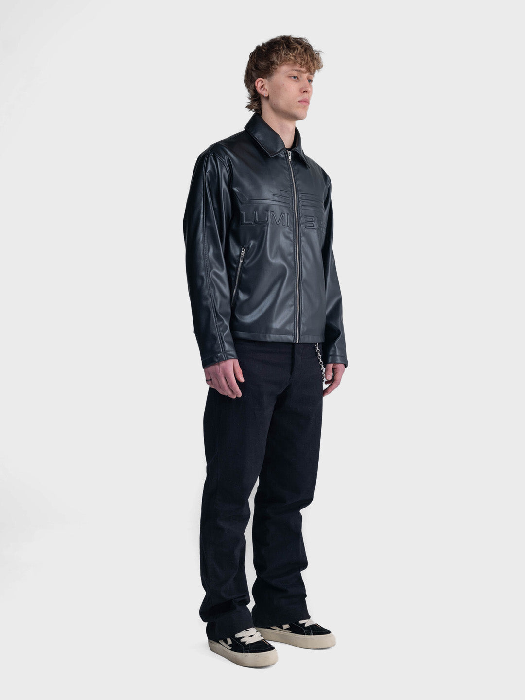 Lumi3re Embossed Logo Jacket | Black