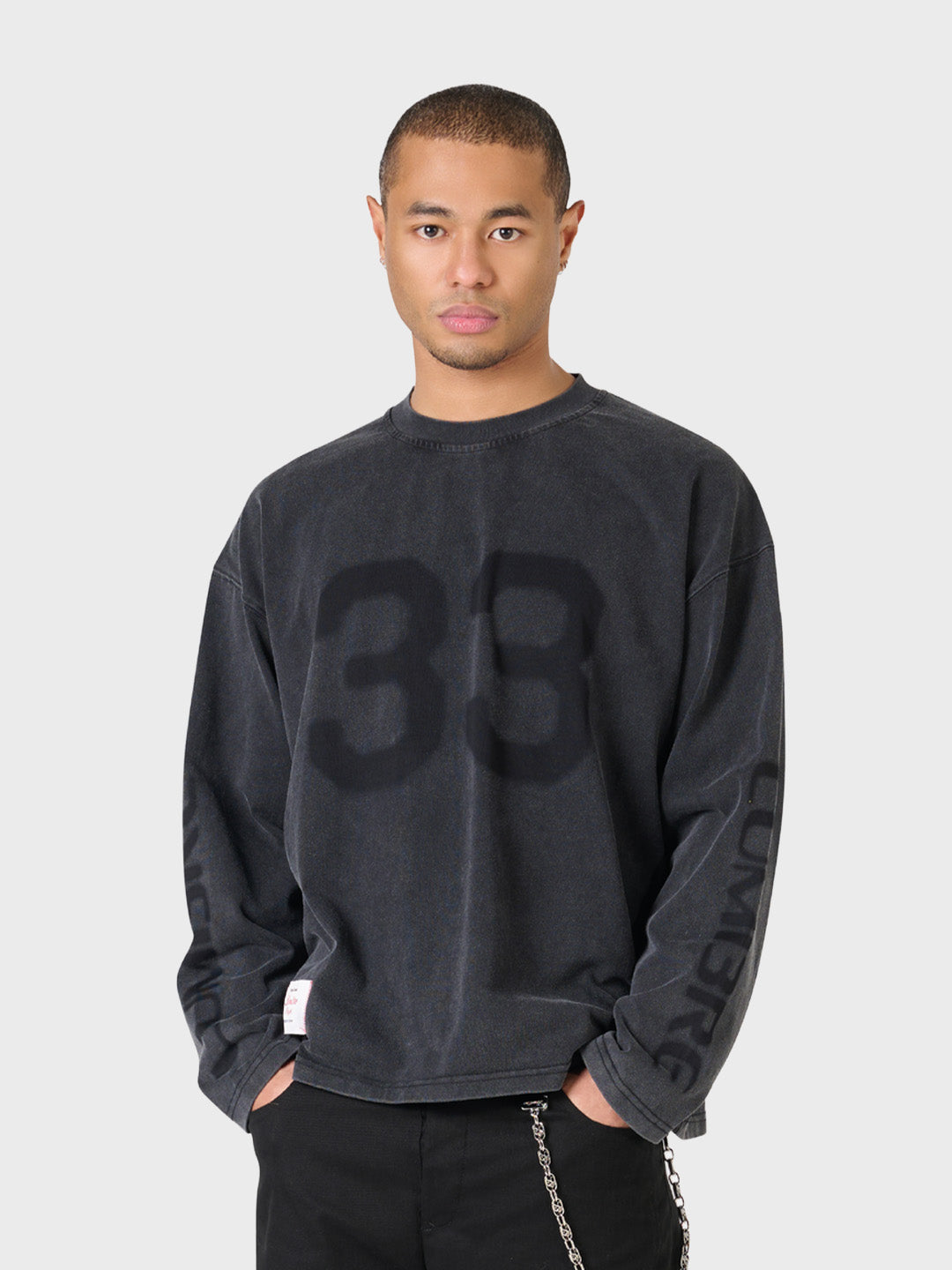 Lumi3re For Ever Longsleeve Washed Black - voorkant