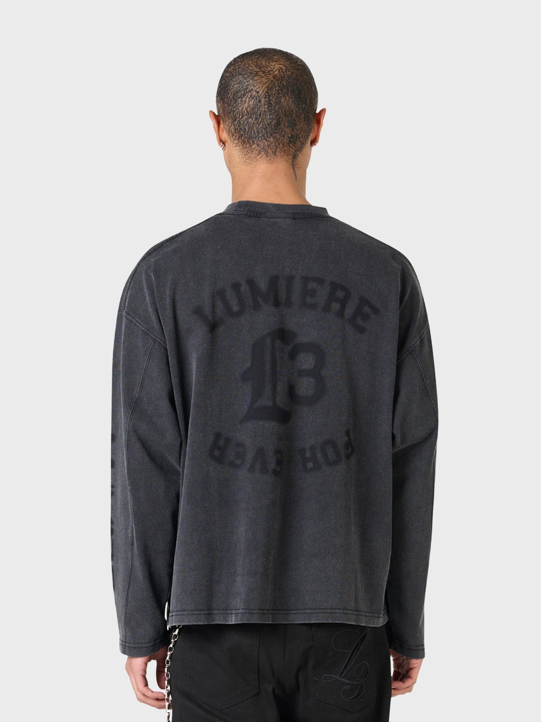 Lumi3re For Ever Longsleeve Washed Black - achterkant