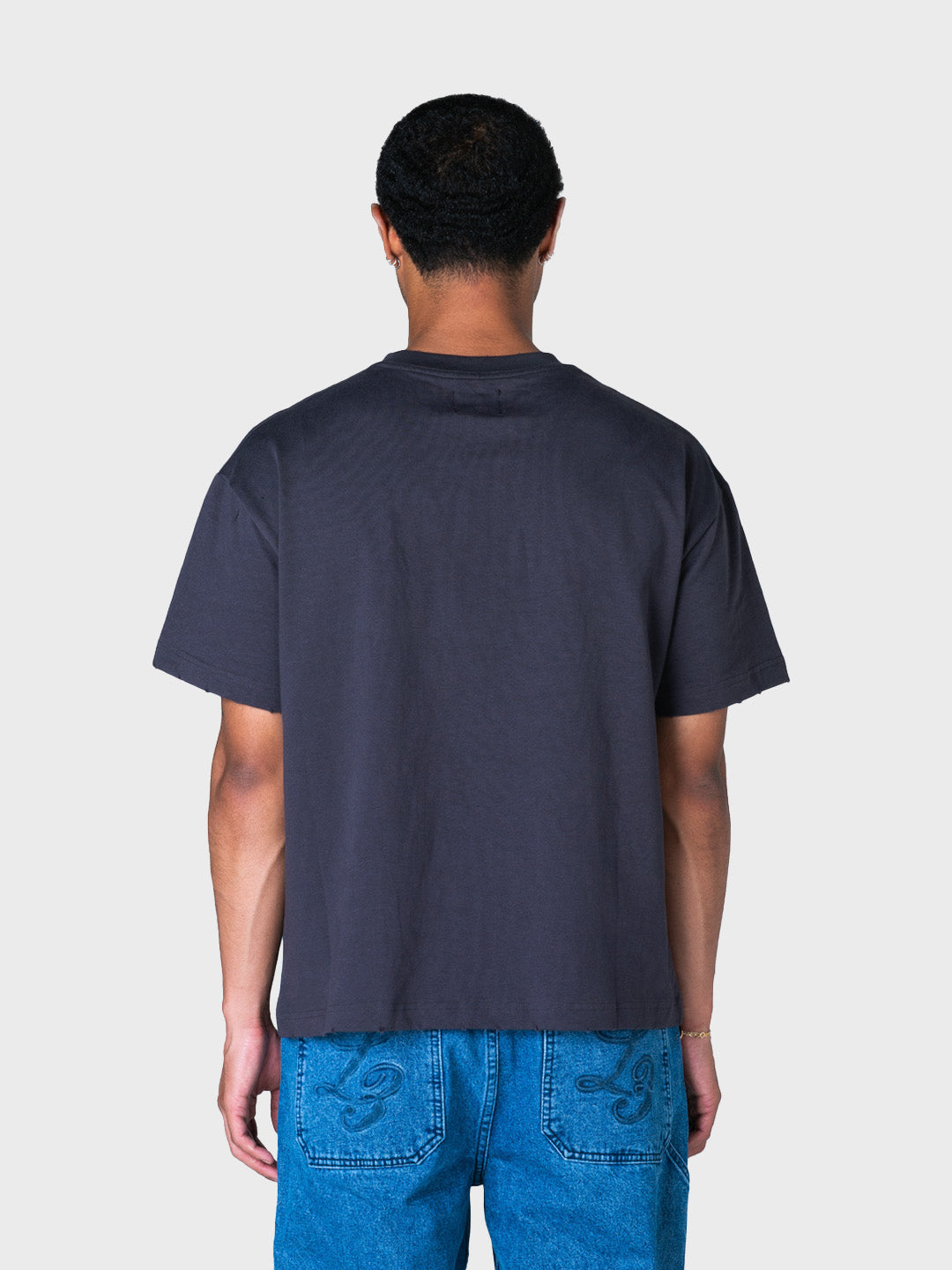 Donkergrijs Lumi3re t-shirt, achterkant zonder print
