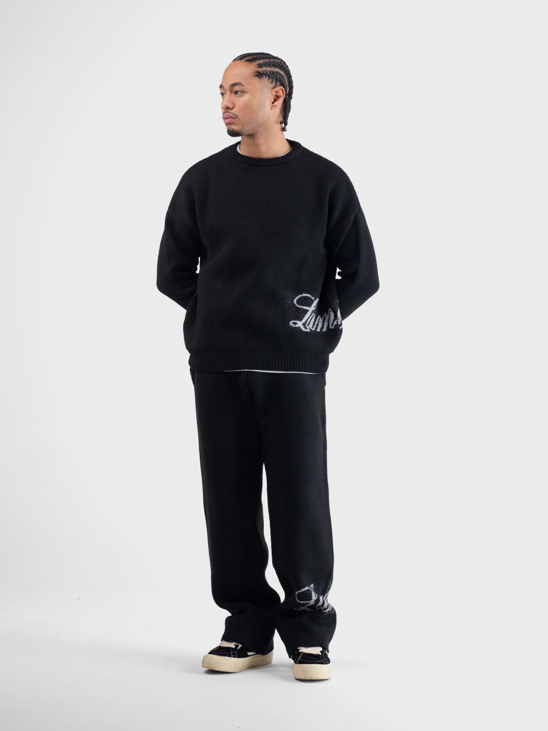 Lumi3re knitted pants black - Reloadstore