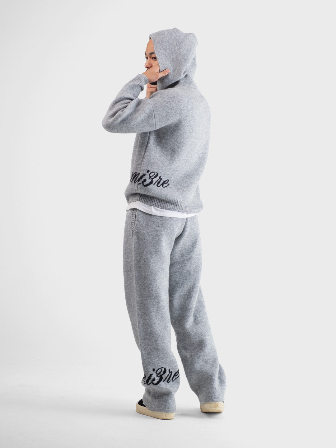 Lumi3re knitted zip hoodie grey - Reloadstore