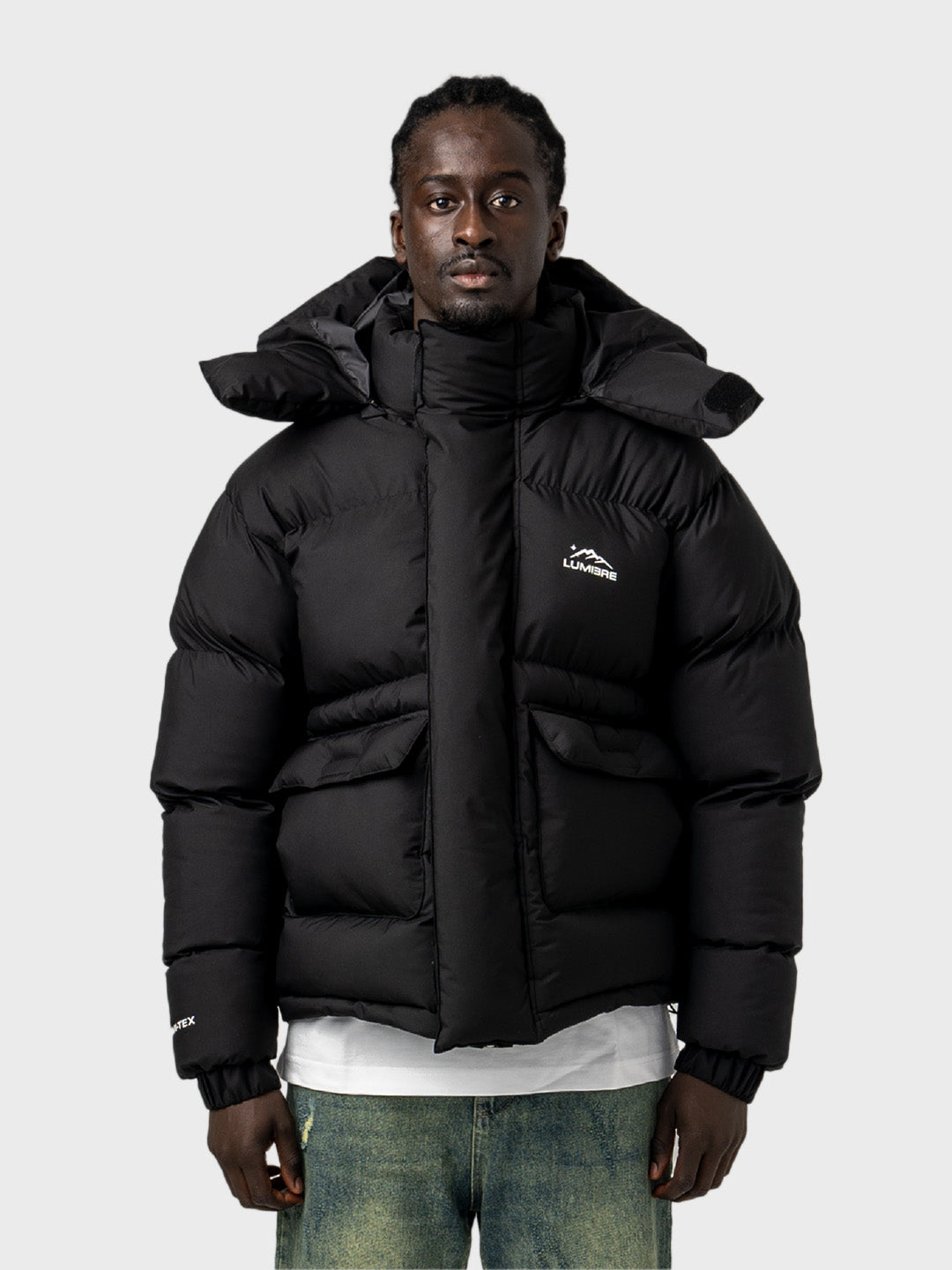 lumi3re puffer jacket zwart