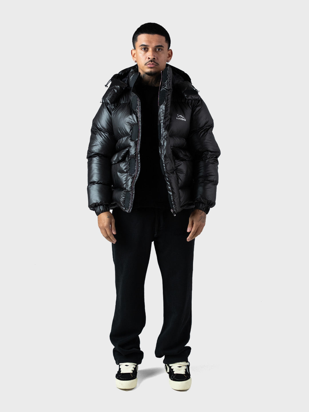 full outfit met Lumi3re Lumi-Tex Puffer Jacket Black