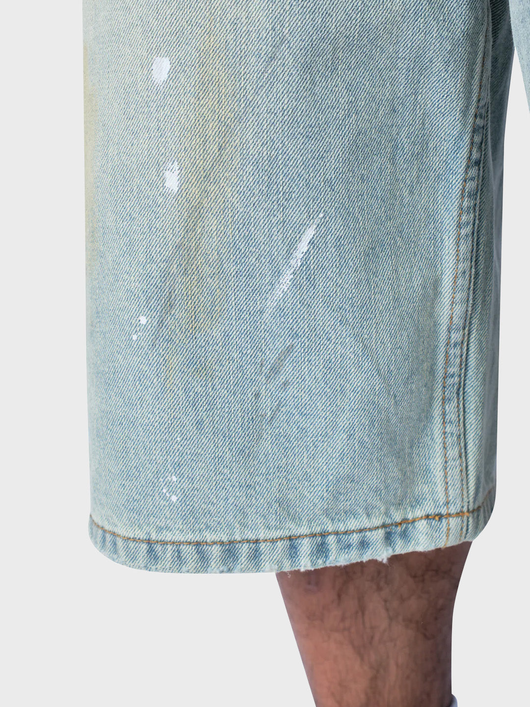 Lumi3re Patch Denim Jorts | Washed Blue