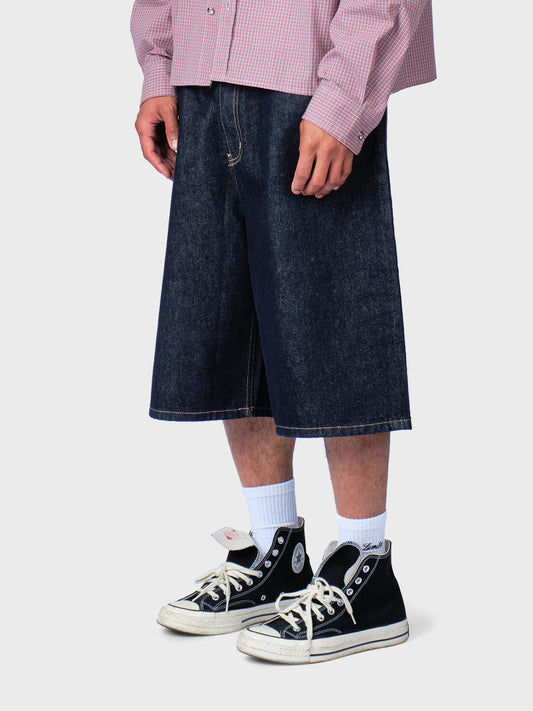 Lumi3re Patch Raw Denim Jorts Blue - voorkant