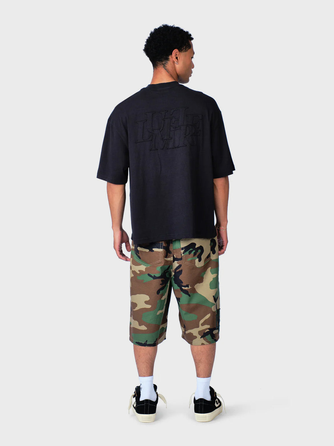 Lumi3re Patch T-Shirt Washed Black - achterkant
