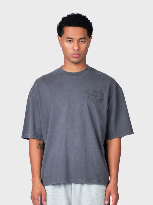Lumi3re Patch T-Shirt Washed Grey - voorkant
