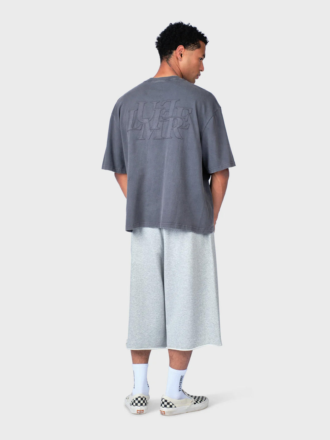 Lumi3re Patch T-Shirt Washed Grey - achterkant