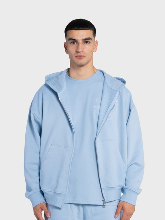 Lumi3re Puff L3 Zip Hoodie | Baby Blue