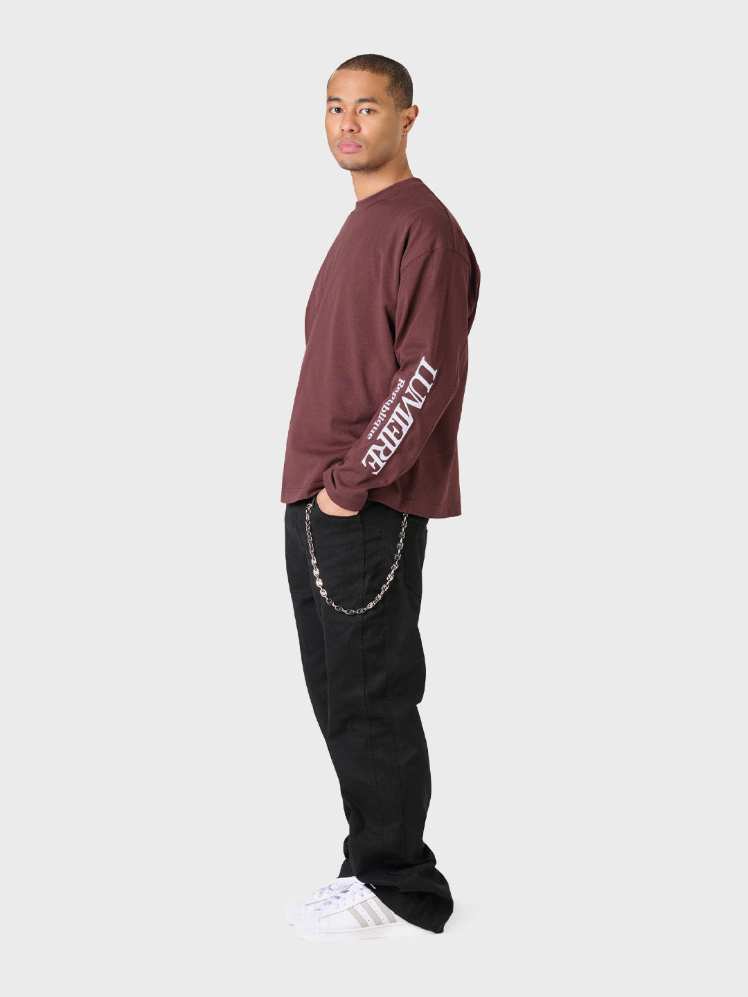 Lumi3re Republique Longsleeve Brown - zijkant